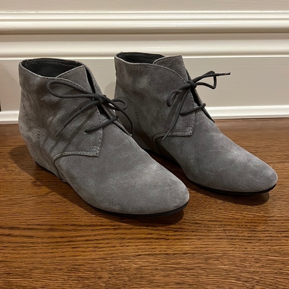 Nine West Suede Booties - Gray - Picture 2 of 6